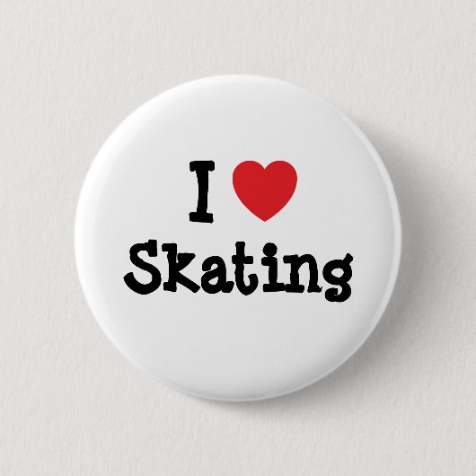 I Liebe Skaten personalisiert Button (Vorderseite)