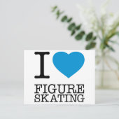 I LIEBE SKATEN POSTKARTE (Stehend Vorderseite)