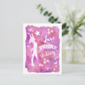 I LIEBE SKATEN POSTKARTE (Stehend Vorderseite)