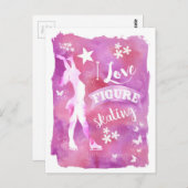 I LIEBE SKATEN POSTKARTE (Vorne/Hinten)