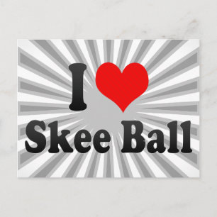 I Liebe Skee Ball Postkarte