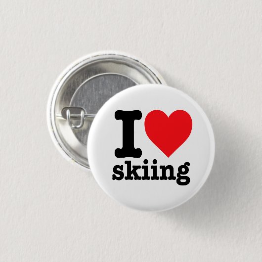 "I Liebe Ski" Button (Vorne & Hinten)
