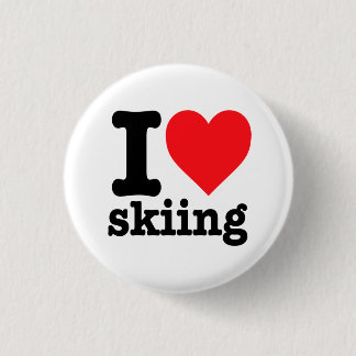 "I Liebe Ski" Button
