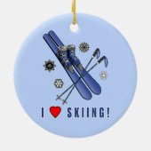 I Liebe-Ski fahren! Keramikornament (Hinten)
