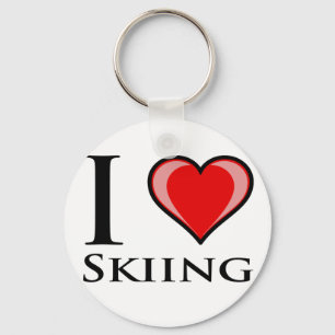 I Liebe-Ski fahren Schlüsselanhänger