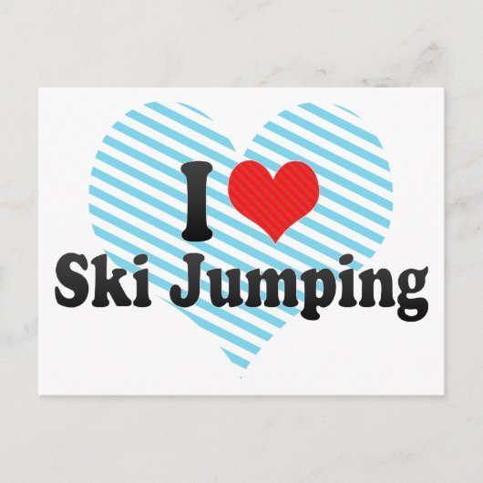I Liebe Ski Jumping Postkarte (Vorderseite)