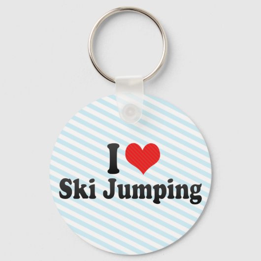 I Liebe Ski Jumping Schlüsselanhänger (Vorderseite)
