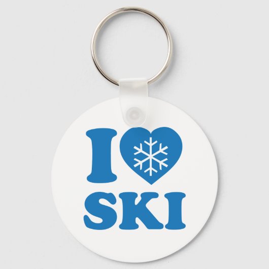 I Liebe Ski Schlüsselanhänger (Vorderseite)