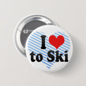 I Liebe Ski zu fahren Button (Vorne & Hinten)