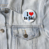 I Liebe Ski zu fahren Button (Beispiel)