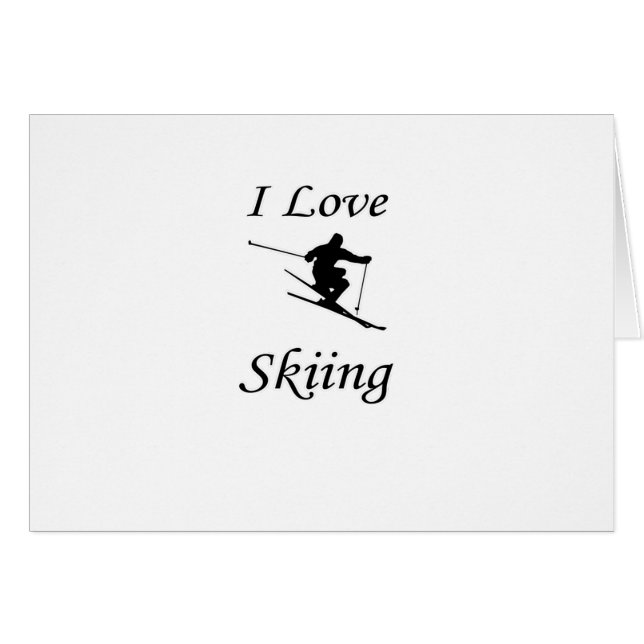 I Liebe Skifahren (Vorderseite (Horizontal))