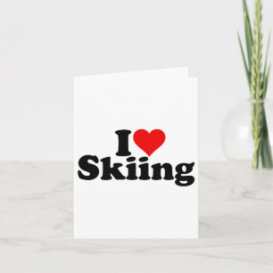 I Liebe Skifahren Skis Snowboarden Karte