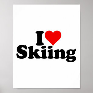 I Liebe Skifahren Skis Snowboarden Poster