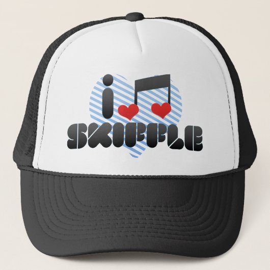 I Liebe Skiffle Truckerkappe (Vorderseite)
