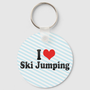 I Liebe Skisprung Schlüsselanhänger