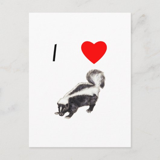 I Liebe Skunks (2) Postkarte (Vorderseite)