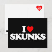 I LIEBE SKUNKS POSTKARTE (Vorne/Hinten)