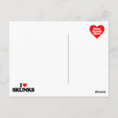 I LIEBE SKUNKS POSTKARTE (Rückseite)