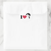 I Liebe Sky diving Runder Aufkleber (Tasche)
