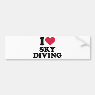 I Liebe Skydiving Autoaufkleber