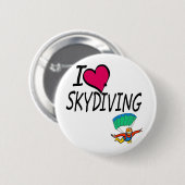 I Liebe Skydiving Button (Vorne & Hinten)