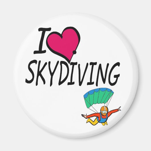 I Liebe Skydiving Magnet (Vorne)