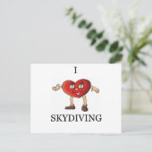 i Liebe Skydiving Postkarte (Stehend Vorderseite)