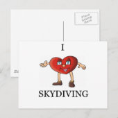 i Liebe Skydiving Postkarte (Vorne/Hinten)