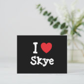 I Liebe Skye Herz T - Shirt Postkarte (Stehend Vorderseite)