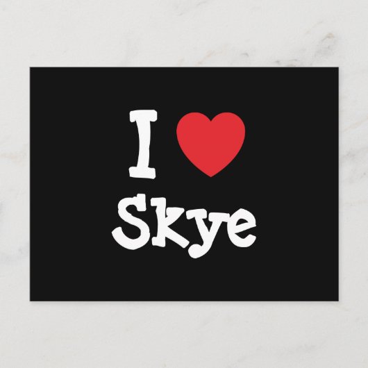 I Liebe Skye Herz T - Shirt Postkarte (Vorderseite)