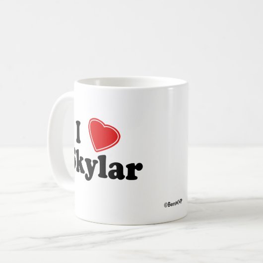 I Liebe Skylar Kaffeetasse (Vorderseite Links)