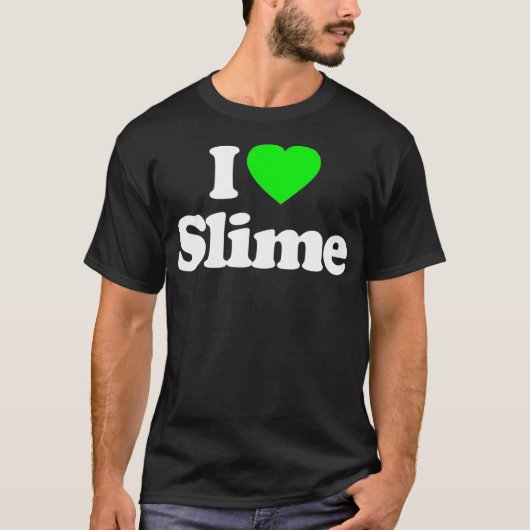 I Liebe Slime Heart Souvenir Funny  T-Shirt (Vorderseite)