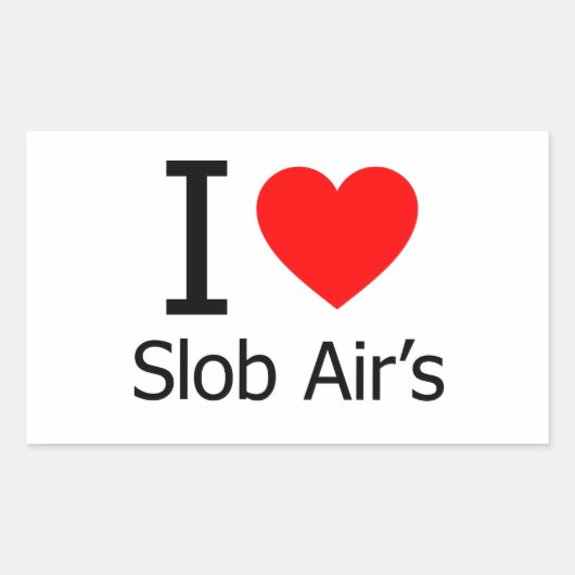 I Liebe Slob Air Rechteckiger Aufkleber (Vorderseite)