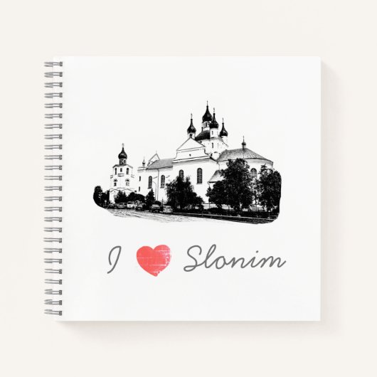 I Liebe Slonim Belarus Architecture Church Notizblock (Vorderseite)