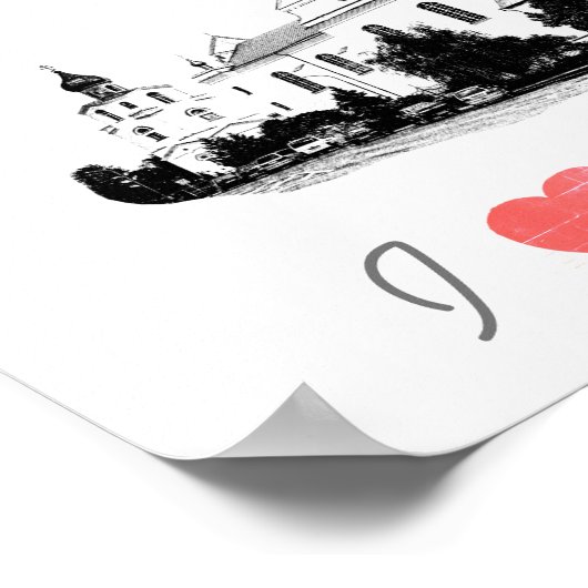 I Liebe Slonim Belarus Architecture Church Poster (Ecke)