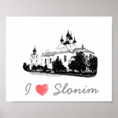 I Liebe Slonim Belarus Architecture Church Poster (Vorne)
