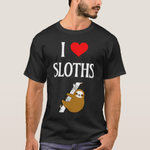 I Liebe Sloths I Heart Sloths Drei Zehenwald T-Shirt