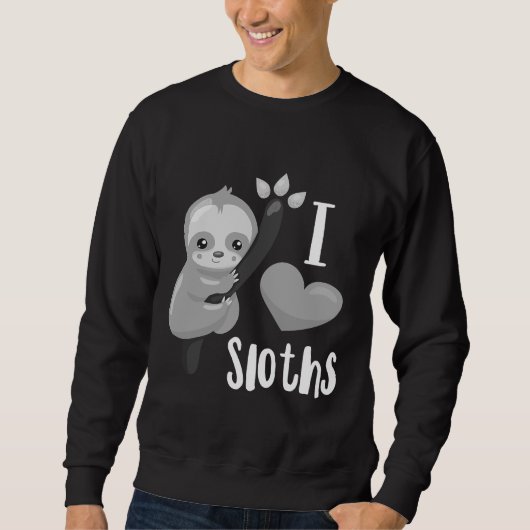 I Liebe Sloths Nickerchen Lazy Sleeping Sweatshirt (Vorderseite)