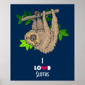 i Liebe Sloths Poster (Vorne)