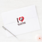 I Liebe Sloths Runder Aufkleber (Umschlag)