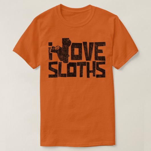 I Liebe Sloths T-Shirt (Design vorne)