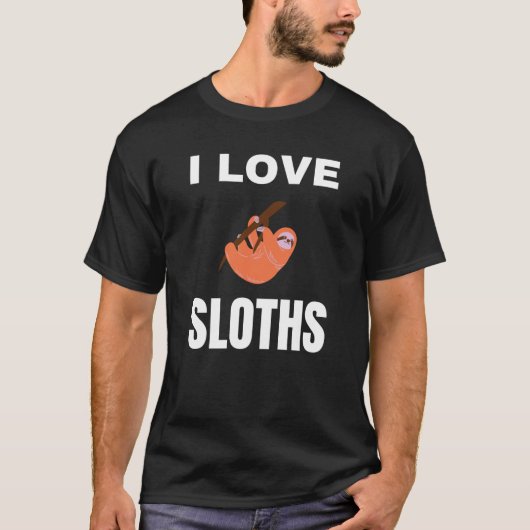 I Liebe Sloths T-Shirt (Vorderseite)