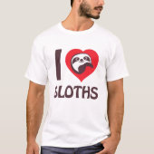 I Liebe Sloths T-Shirt (Vorderseite)