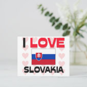 I Liebe Slowakei Postkarte (Stehend Vorderseite)