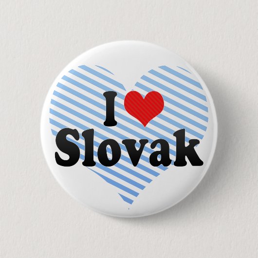 I Liebe slowakisch Button (Vorderseite)