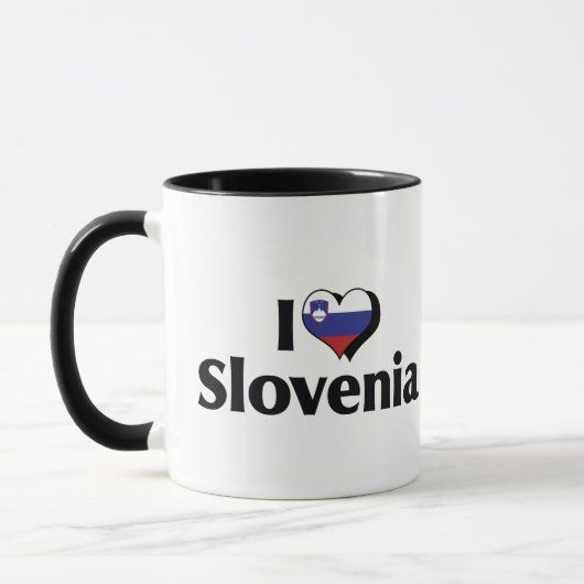 I Liebe Slowenische Flagge Tasse (Links)