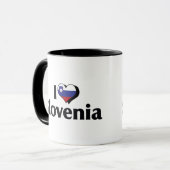 I Liebe Slowenische Flagge Tasse (Vorderseite Links)