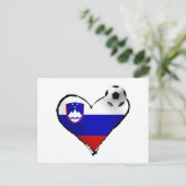 I Liebe Slowenischer Fußball - Slowenische Fußball Postkarte (Stehend Vorderseite)