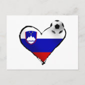 I Liebe Slowenischer Fußball - Slowenische Fußball Postkarte (Vorderseite)
