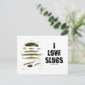 I Liebe Slugs (Naturalist / Natur) Postkarte (Stehend Vorderseite)